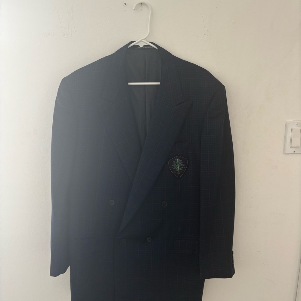 Ermenegildo Zegna Navy Double-Breasted Blazer